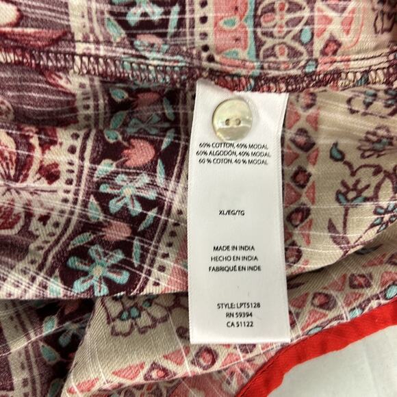 NWT Beach Lunch Lounge Multicolor Sleeveless Bohemian Top Size Extra Large - Picture 9 of 11